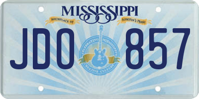 MS license plate JDO857