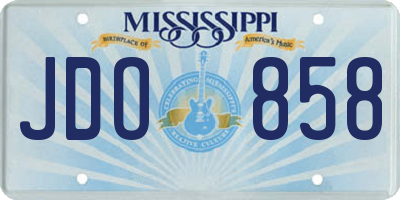 MS license plate JDO858