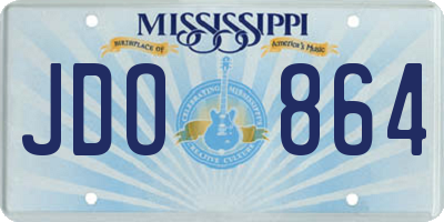 MS license plate JDO864