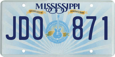 MS license plate JDO871