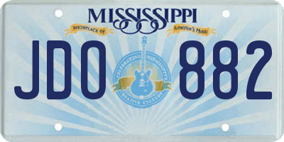 MS license plate JDO882