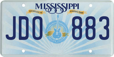 MS license plate JDO883