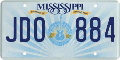 MS license plate JDO884