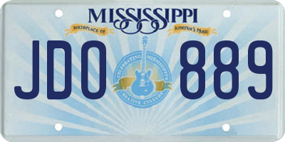 MS license plate JDO889