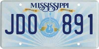MS license plate JDO891