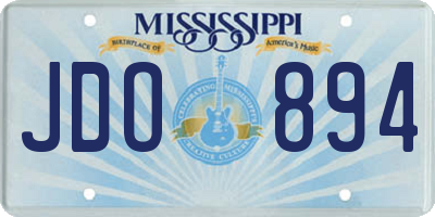 MS license plate JDO894