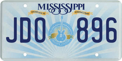 MS license plate JDO896