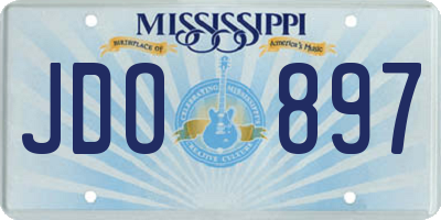 MS license plate JDO897
