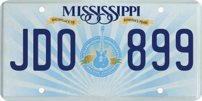 MS license plate JDO899