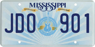 MS license plate JDO901