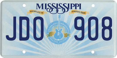 MS license plate JDO908