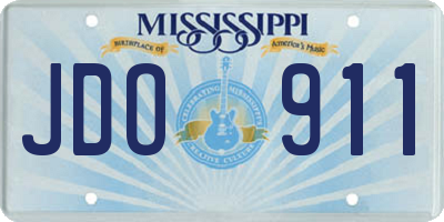 MS license plate JDO911