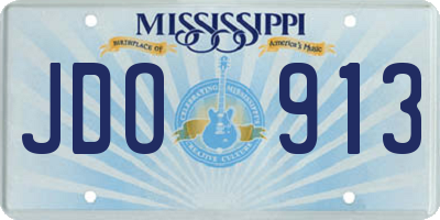 MS license plate JDO913