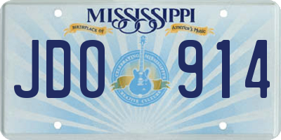 MS license plate JDO914