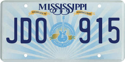 MS license plate JDO915