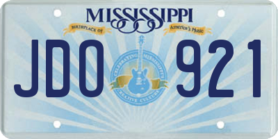 MS license plate JDO921