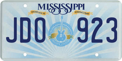 MS license plate JDO923