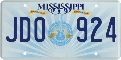 MS license plate JDO924
