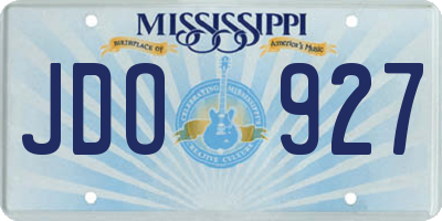 MS license plate JDO927