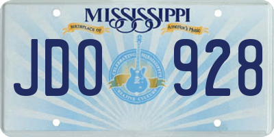 MS license plate JDO928