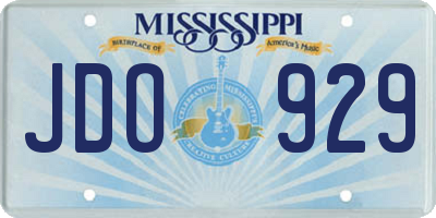 MS license plate JDO929