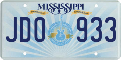 MS license plate JDO933