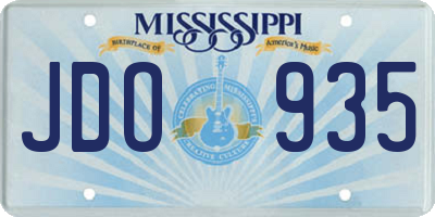 MS license plate JDO935