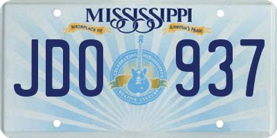 MS license plate JDO937