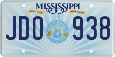 MS license plate JDO938