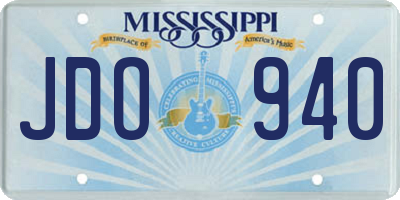 MS license plate JDO940