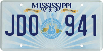MS license plate JDO941