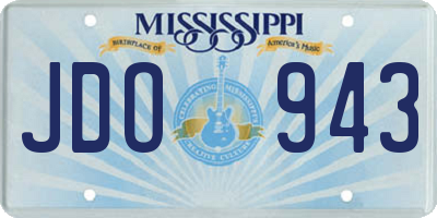 MS license plate JDO943