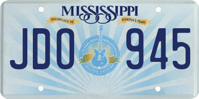MS license plate JDO945