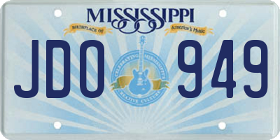 MS license plate JDO949