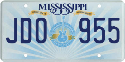 MS license plate JDO955
