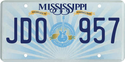 MS license plate JDO957