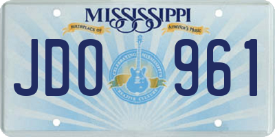 MS license plate JDO961