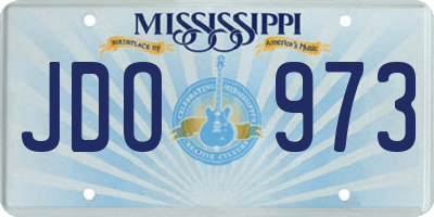 MS license plate JDO973