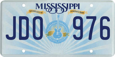 MS license plate JDO976