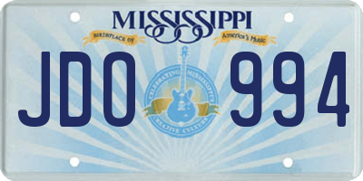 MS license plate JDO994