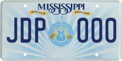 MS license plate JDP000
