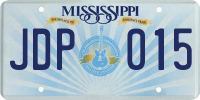 MS license plate JDP015
