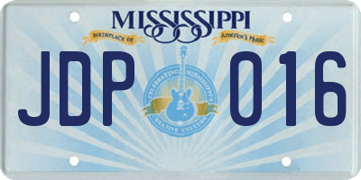 MS license plate JDP016