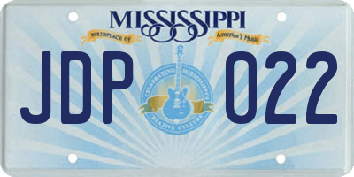 MS license plate JDP022