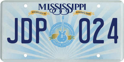 MS license plate JDP024