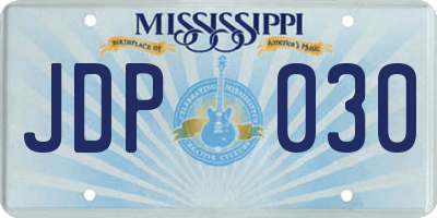 MS license plate JDP030