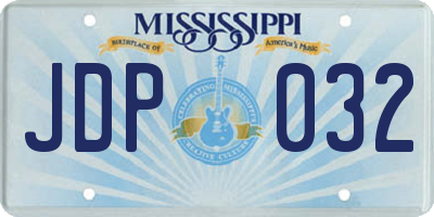 MS license plate JDP032