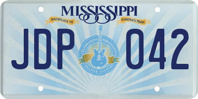 MS license plate JDP042