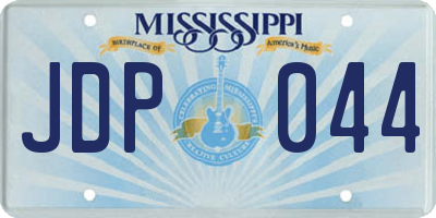 MS license plate JDP044