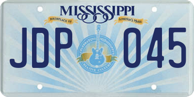 MS license plate JDP045